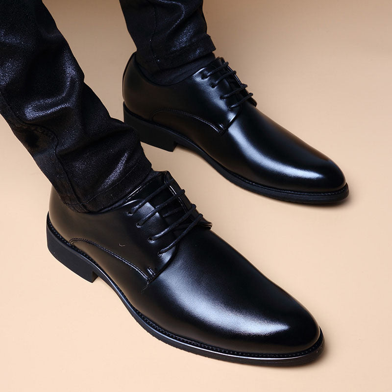 Mens British-style Casual Pointed-toe Lace-up