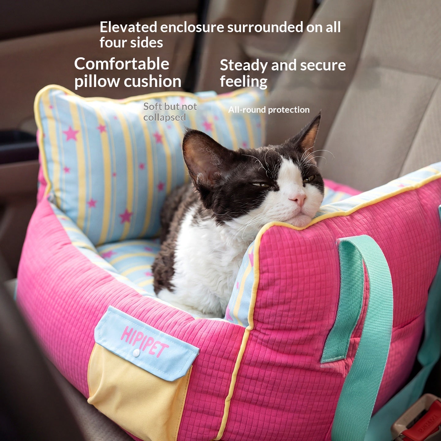 Pet Car Carrier Outdoor Kennel And Safety Seatportable