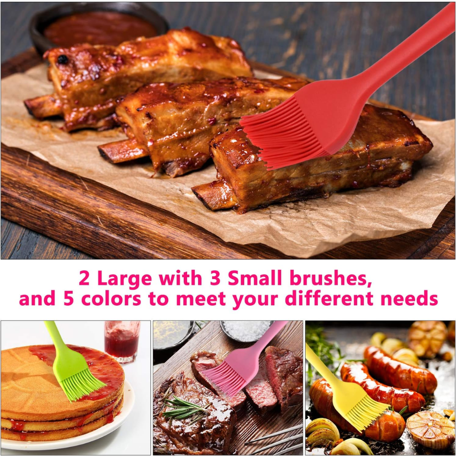 Hhyn 5 set multicolor siliconen basting &