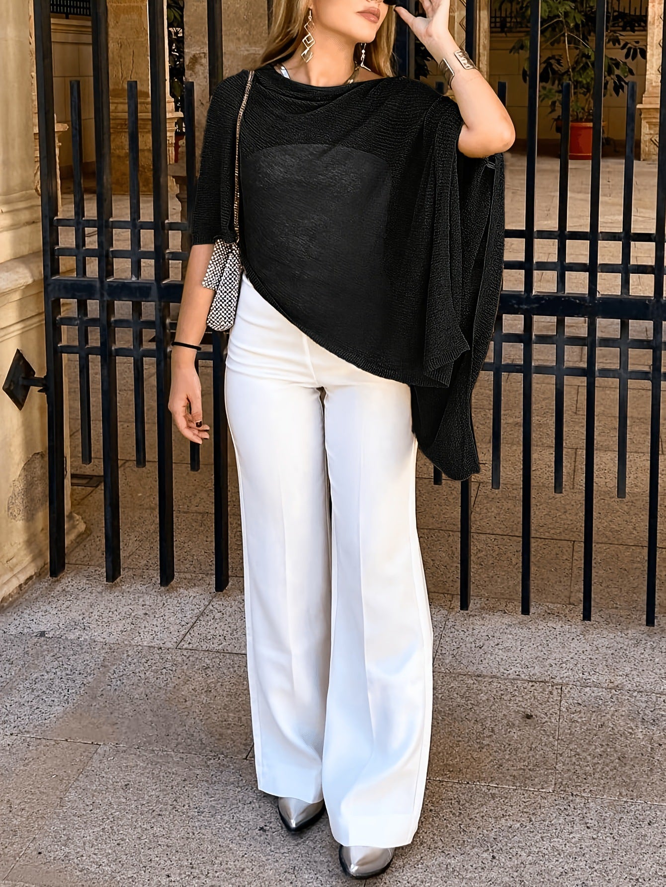 Irregular Cloak Shawl Sun-protection Top Loose-lazy-style