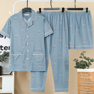 Men's Summer Short-sleeve Pants for Spring and Autumn