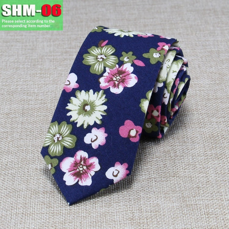 Narrow Casual Patterned Tie for Men