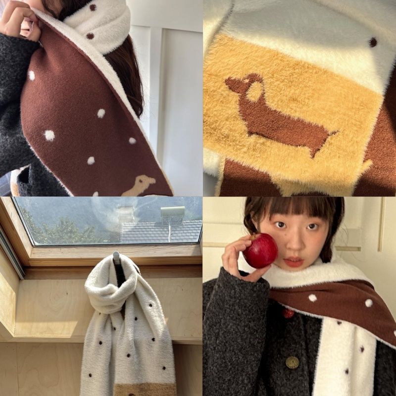 Puppy Gallery Double-Sided Polka-Dot AutumnWinter Scarf For Women