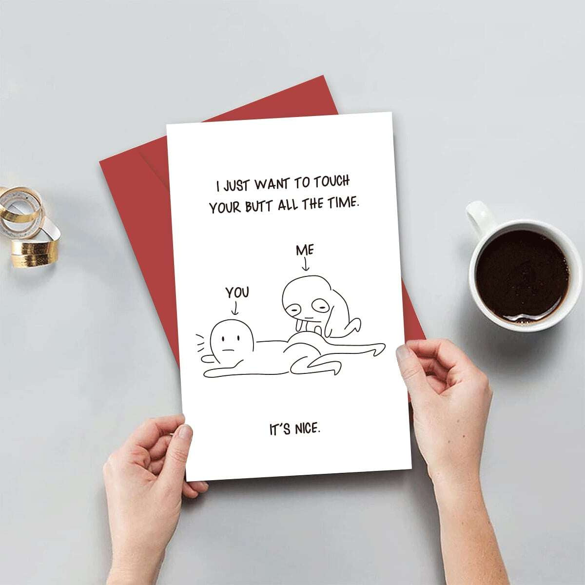 Birthday Greeting Card with Envelope Text
