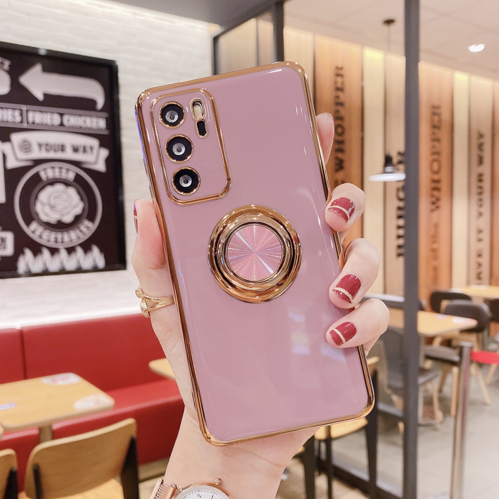 Mobile Phone Shell P40PRO Ring Buckle Bracket Magnetic Car