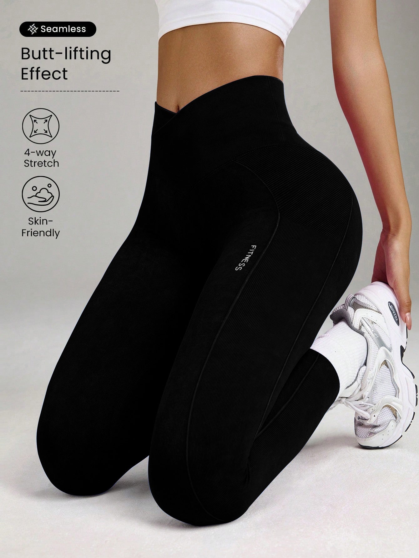 Seamless Sand-washed High-waisted Butt-lifting Tight Yoga