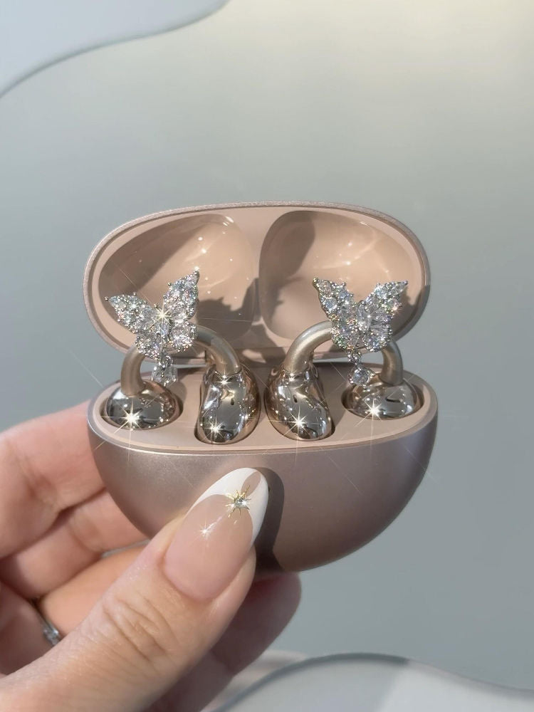 Glittering Diamond Butterfly Tears Earphones