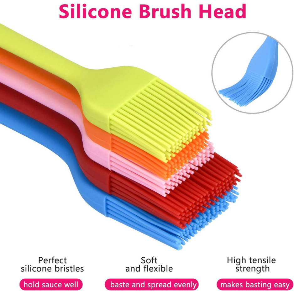 Hhyn 5 set multicolor siliconen basting &