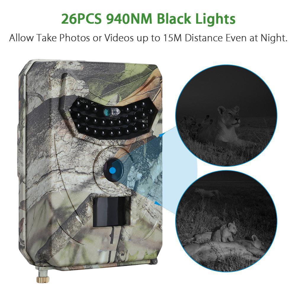 1080P Trail Camera Hunting Game Camera Outdoor Wildlife Scouting PIR Sensor Infrared Night Vision
