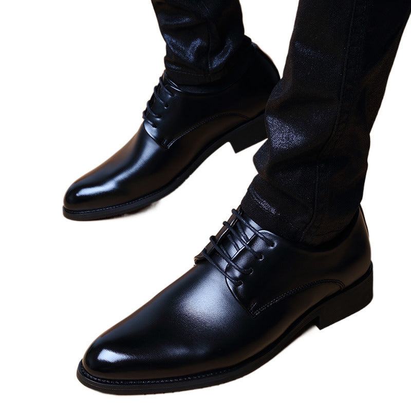 Mens British-style Casual Pointed-toe Lace-up