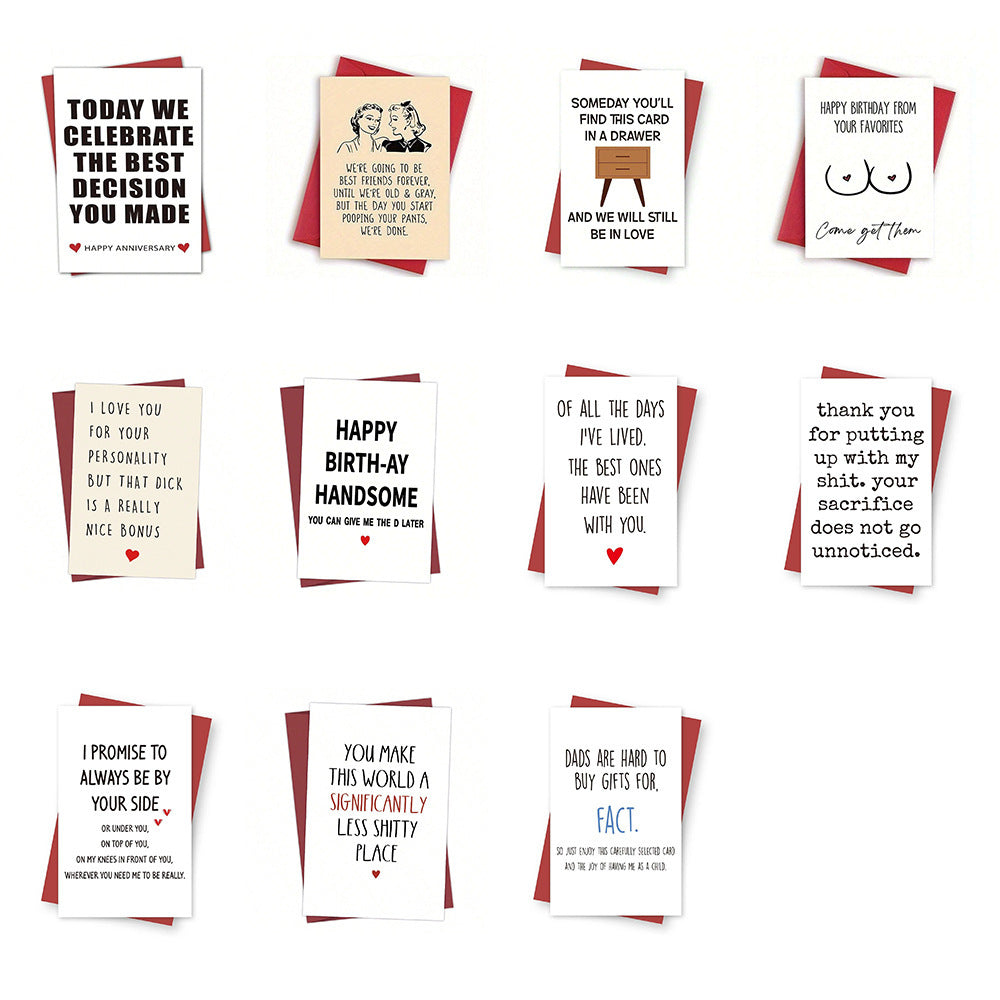 Birthday Greeting Card with Envelope Text