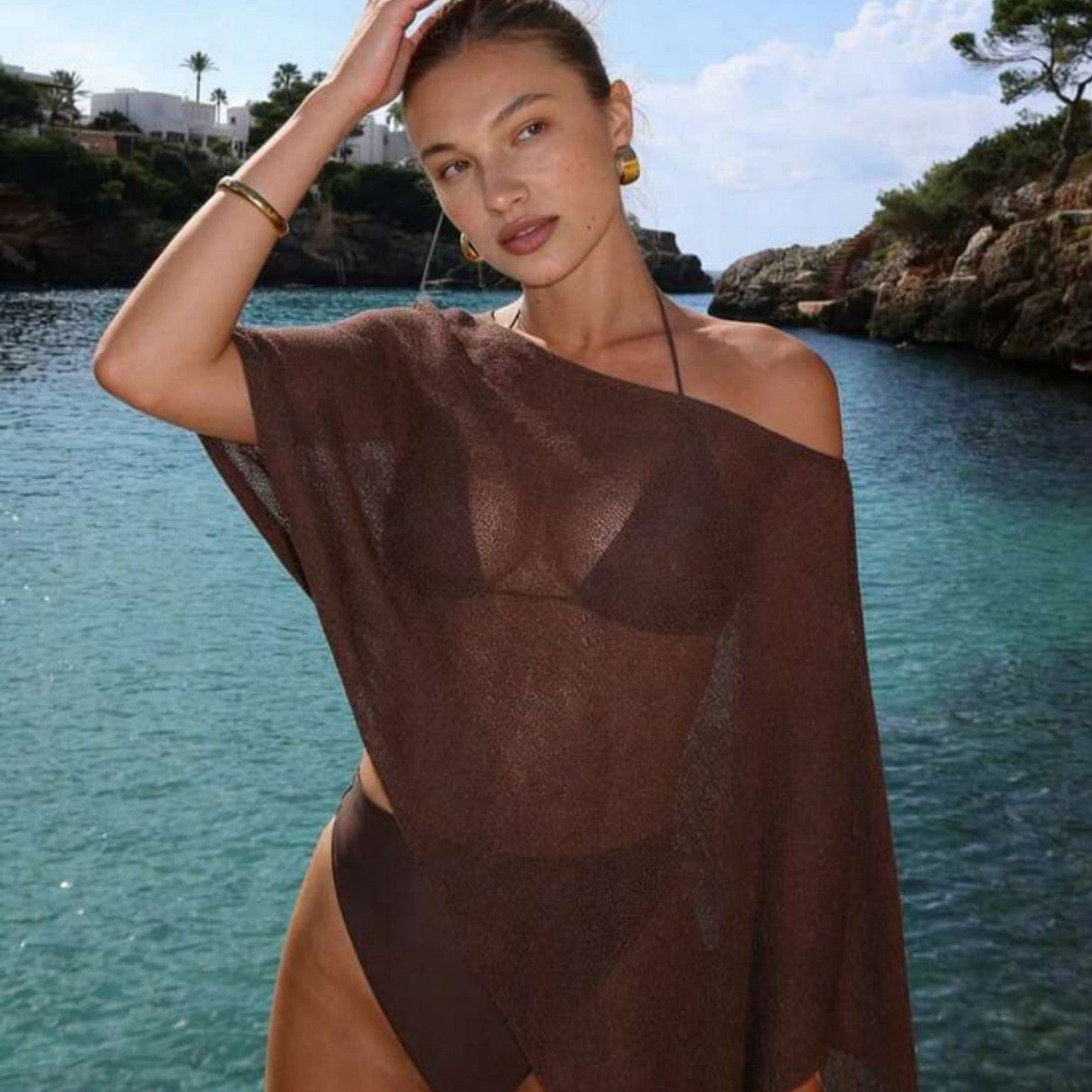 Irregular Cloak Shawl Sun-protection Top Loose-lazy-style