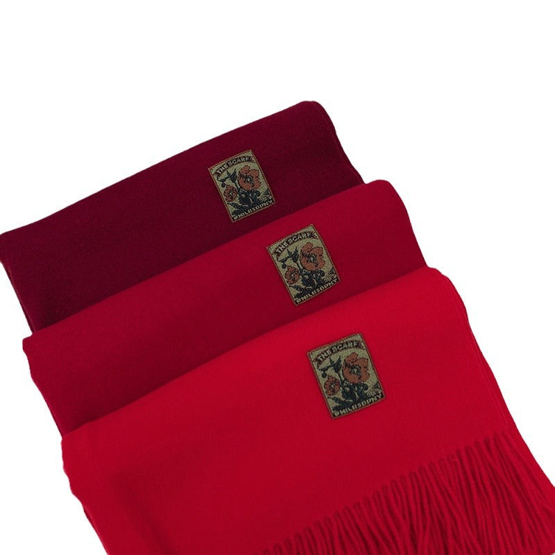 Versatile Solid-Color Warm Scarf For Women
