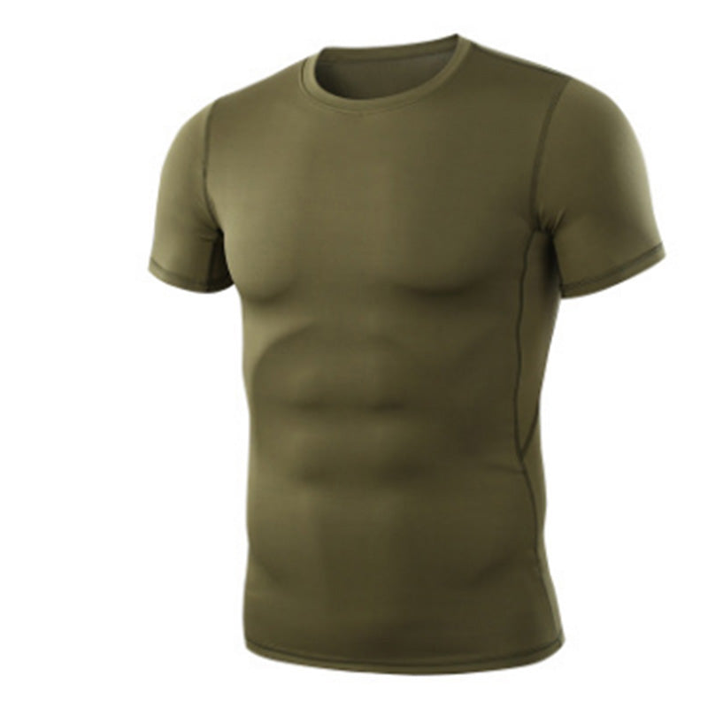 Slim-fit Casual Crew-neck Python-pattern T-shirt for Men