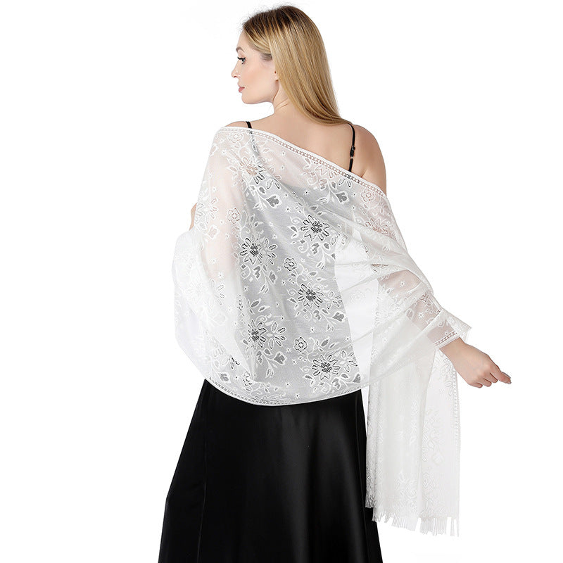 Tie-dye Floral Lace Scarf Shawl