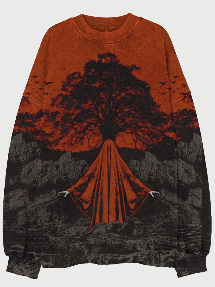 Men's 3D Print T-Shirt, Skeleton and Landscape Designs