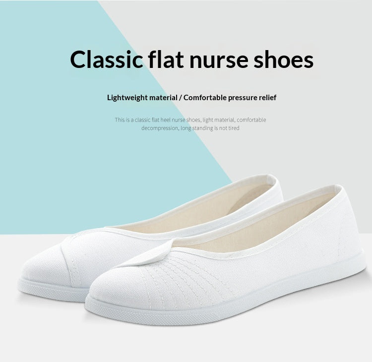 Soft Sole Breathable Casual White Sneakers - Lightweight