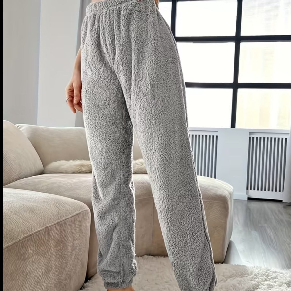 Casual Solid-color Pants Sweatpants Pajama Loungewear