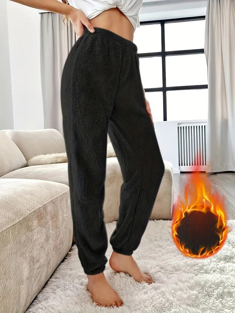 Casual Solid-color Pants Sweatpants Pajama Loungewear