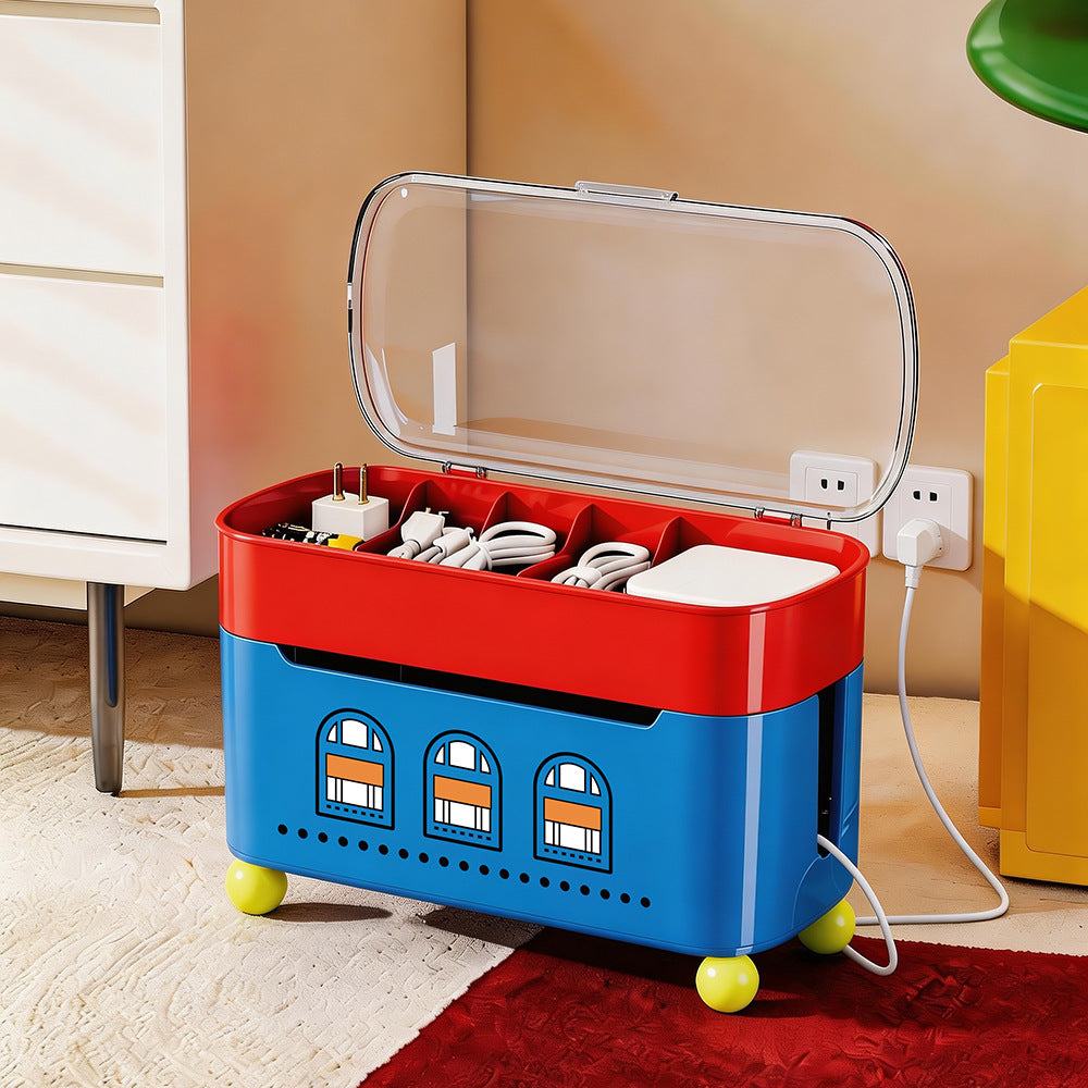 Household Desktop Data Cable Organizer With Lid