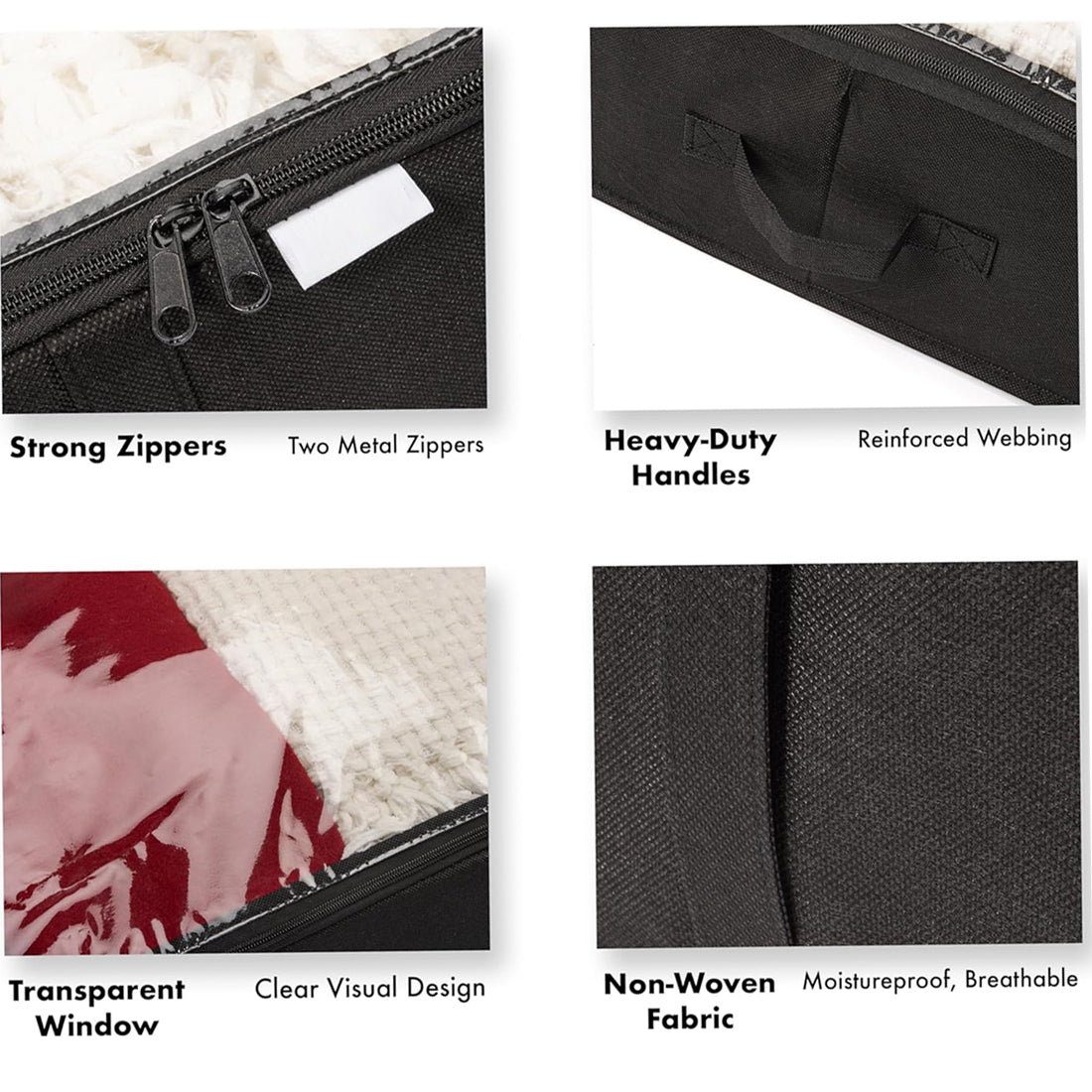 4pack underbed opbergdozen deksels groot under
