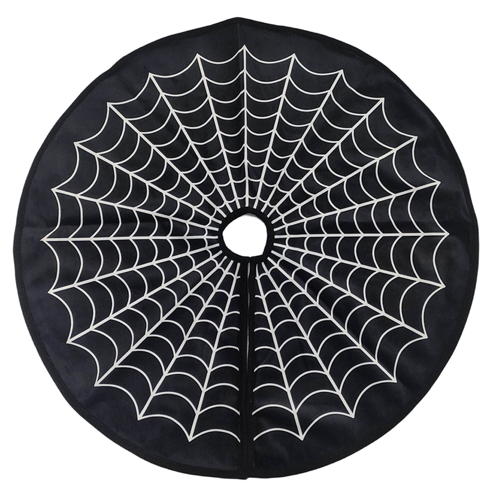 White Spiderweb Halloween Tree Skirt Decorative Floor Mat