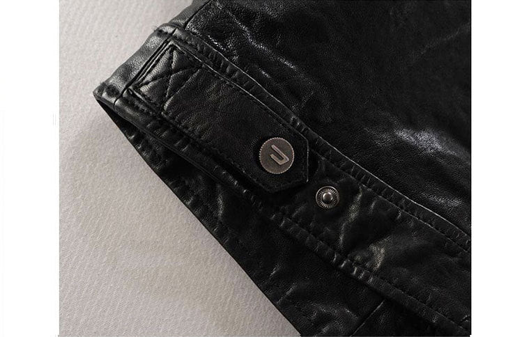 Men's Leather Leather Slim-fit Motorcycle Goatskin Jacket Cowhide