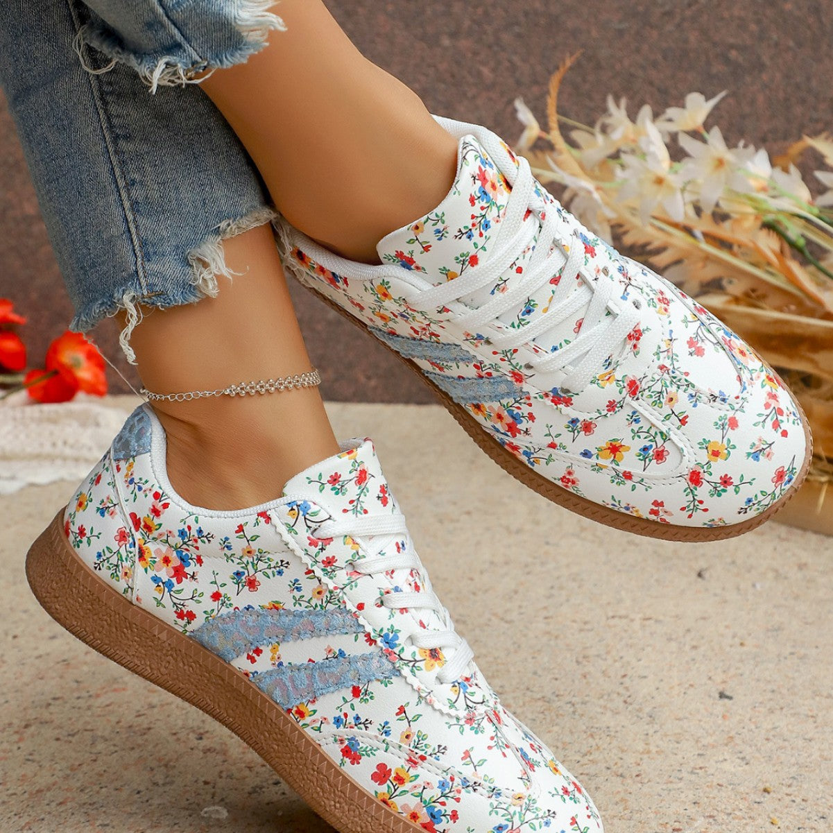 Casual Versatile Low-top Sneakers Fashionable Womens Flats