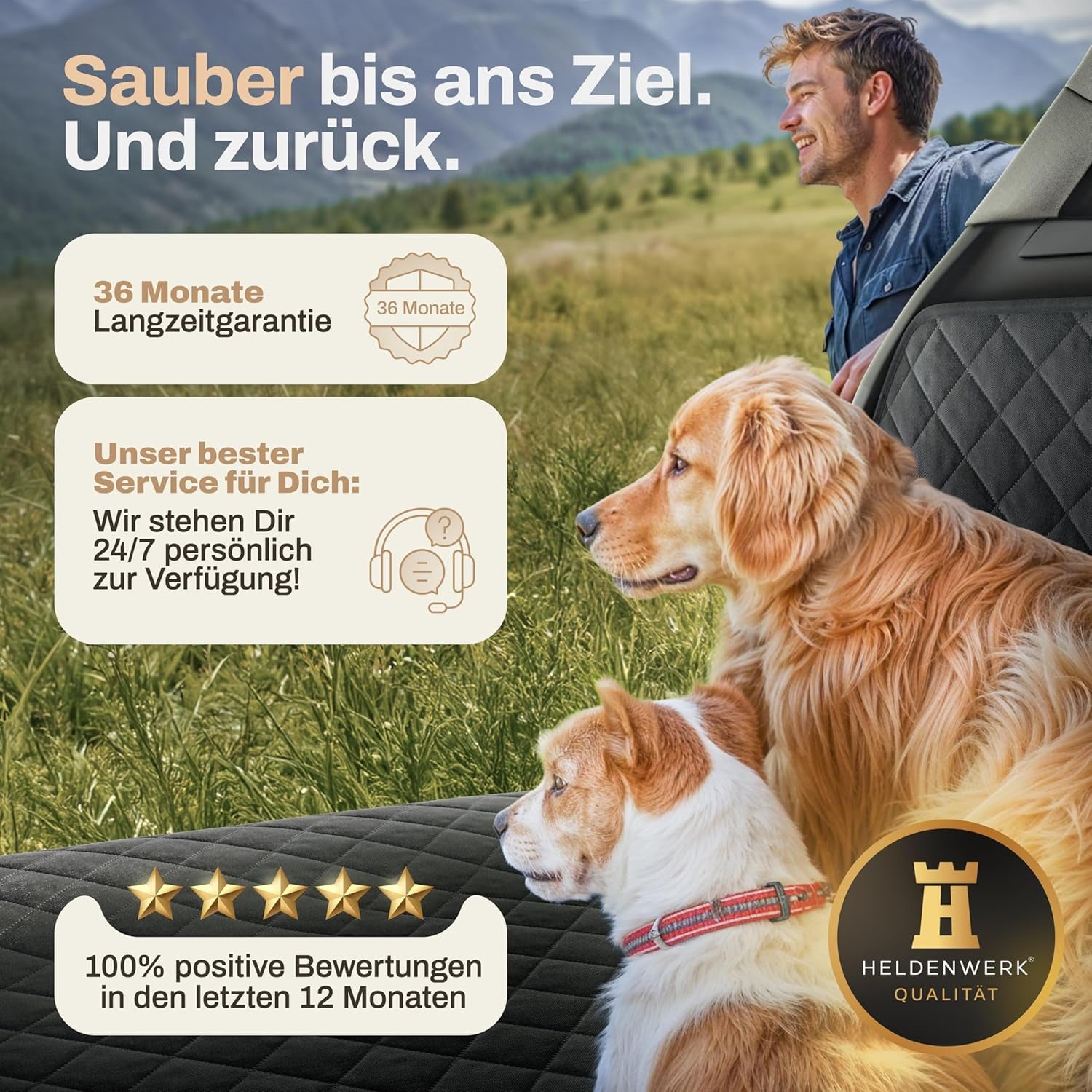 1 auto huisdier mat trunk beschermer honden