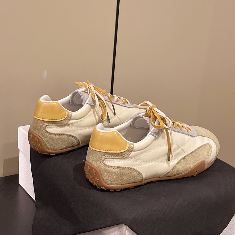 Women Retro German Trainer Shoes Summer Color Block Versatile