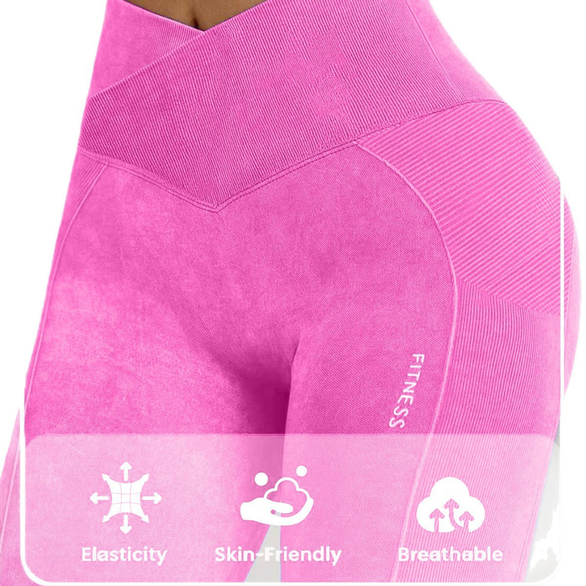 Seamless Sand-washed High-waisted Butt-lifting Tight Yoga