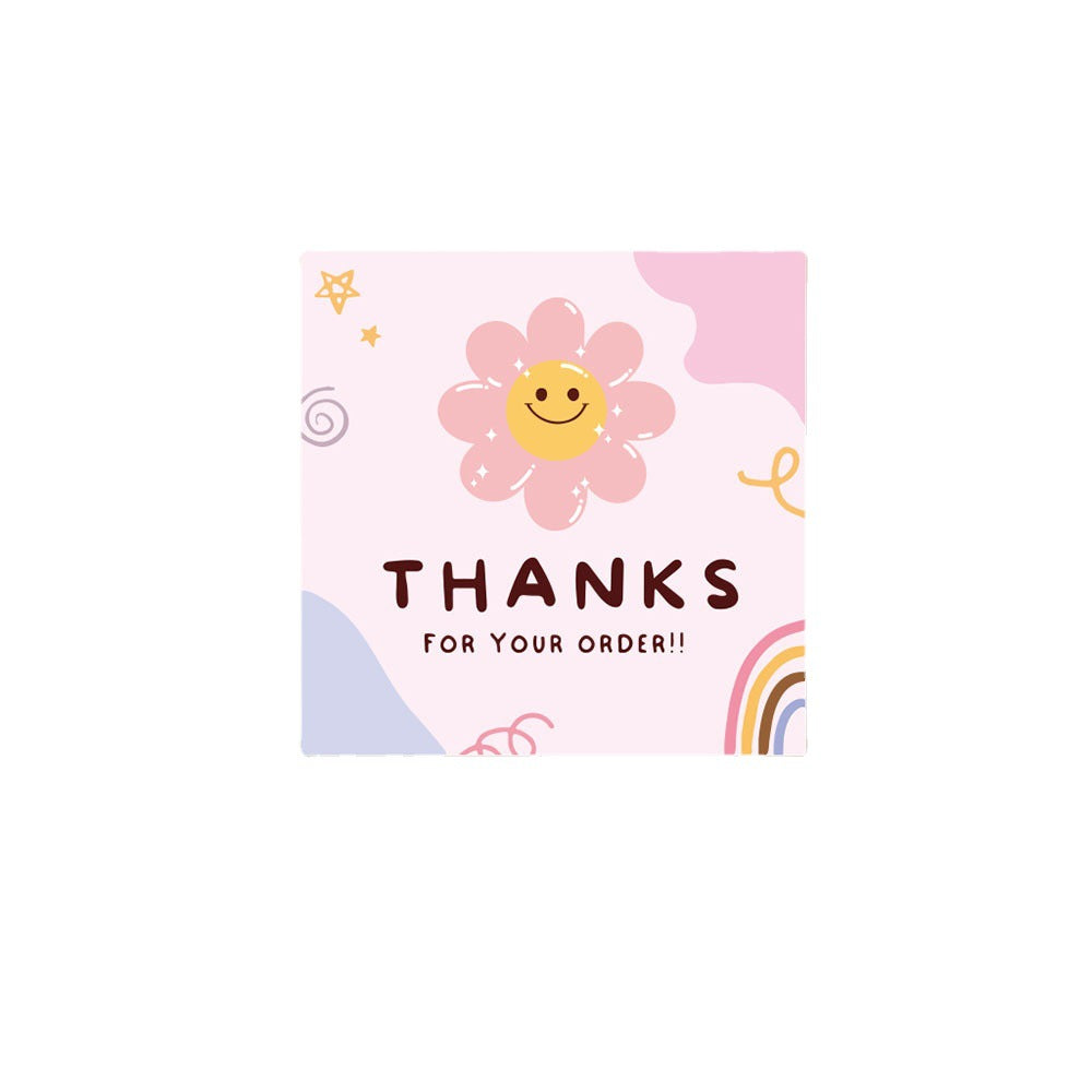 Pcspack Square Simple Thank-you Card Coated Paper Business