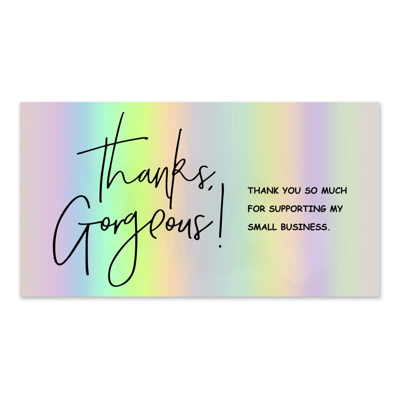 Sheetspack 5 9cm Thank You for Supporting My Small Business