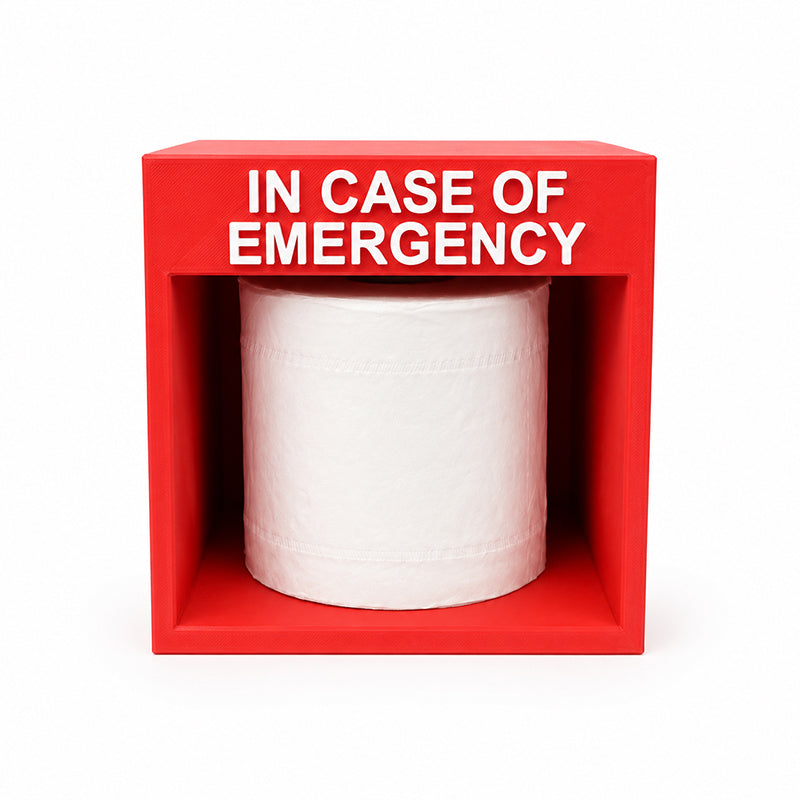 3d bedrukt toilet papier opbergdoos vrijstaand rood