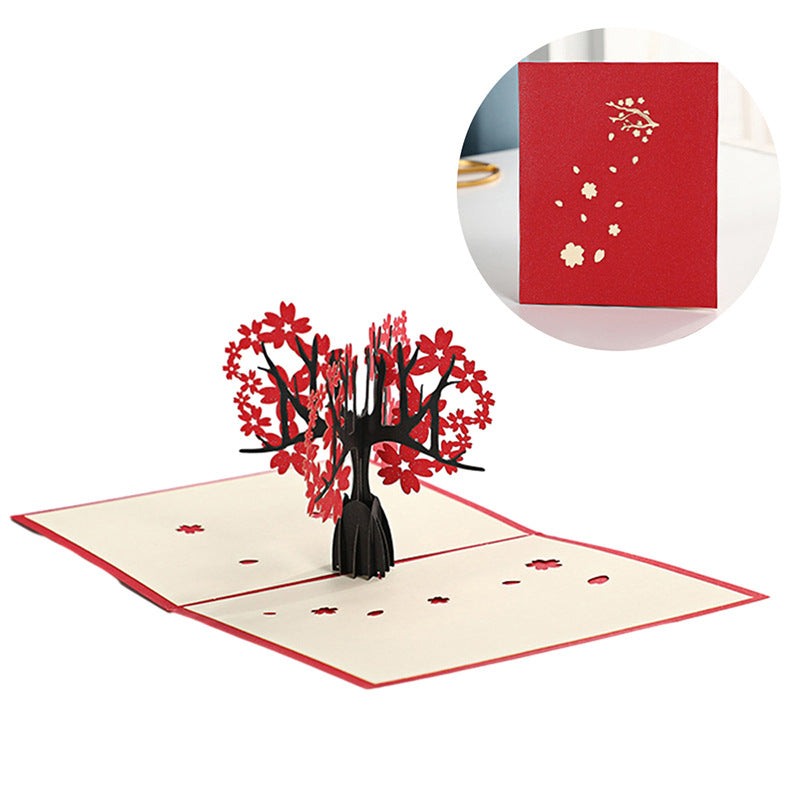 3D Greeting Card Love Tree Creative Valentine's Day