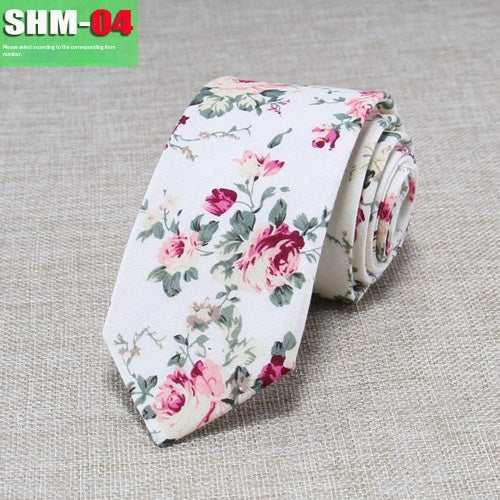Narrow Casual Patterned Tie for Men