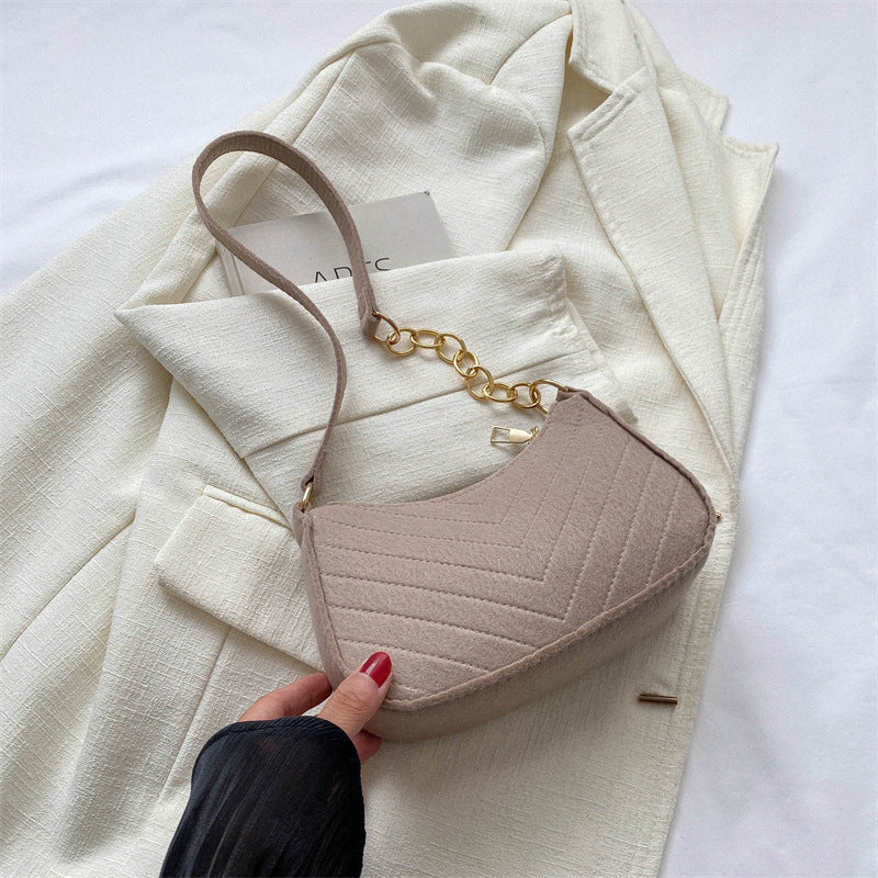 Vintage Felt Crossbody Bag Shoulder for Women