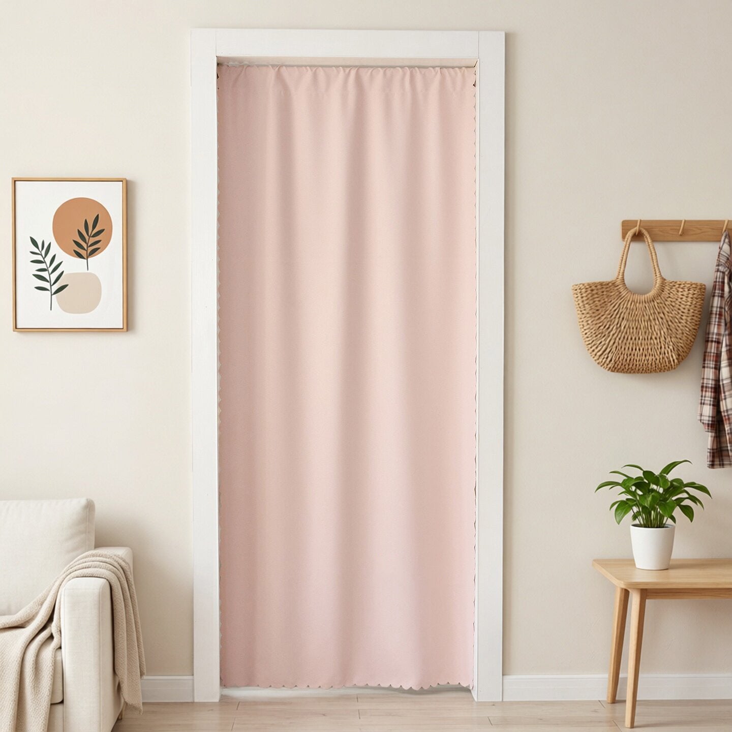 Bedroom Home Hanging Curtain Solid-color Fabric