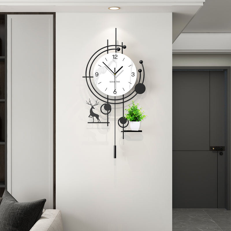 Modern deer wand clock plantenbak plank artistic