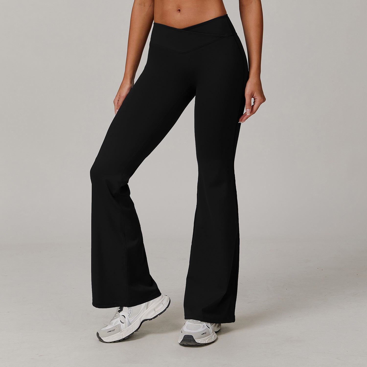 High Waist Running Sports And Leisure Skinny Versatile Bell-bottom Pants Women
