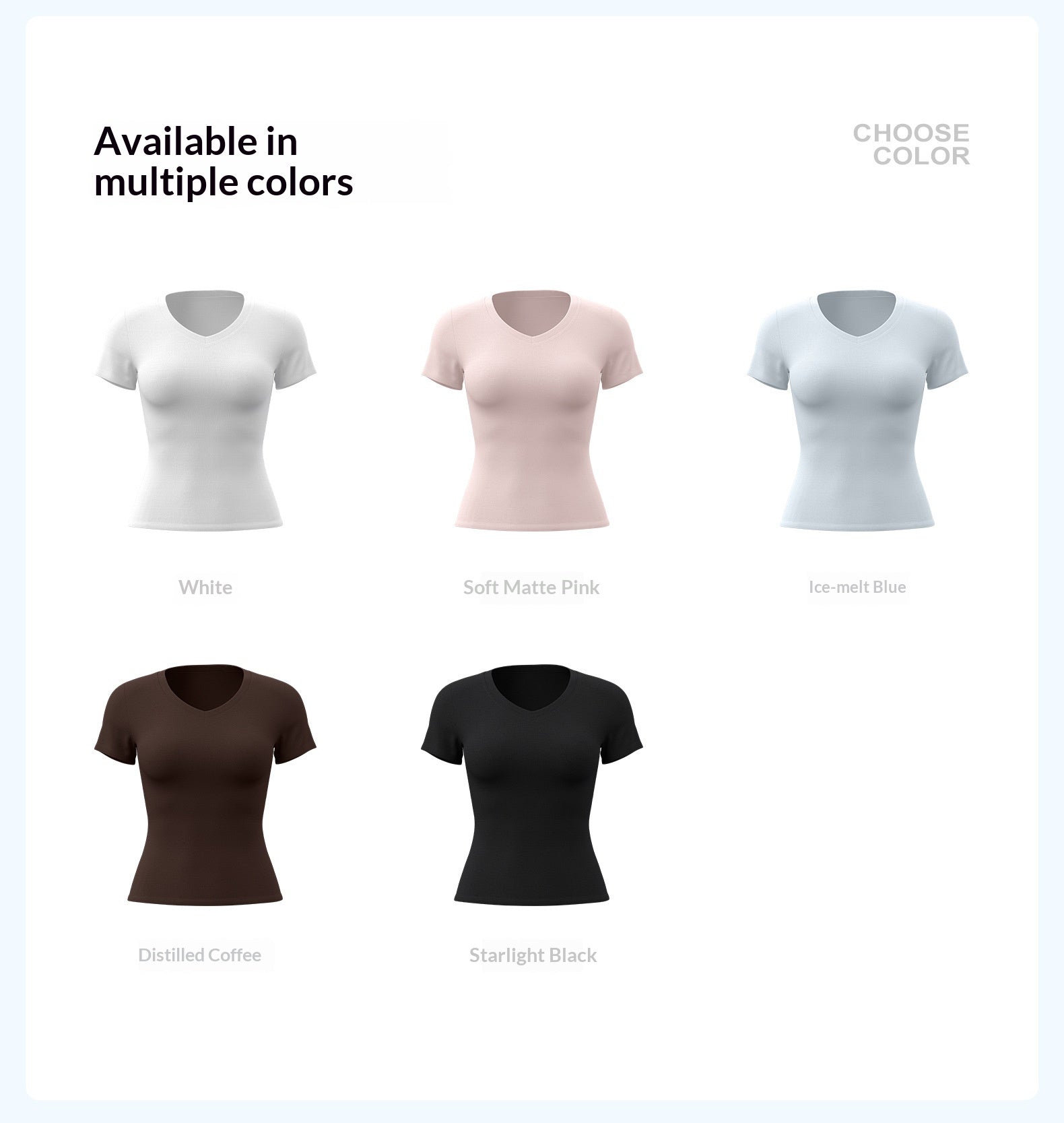 Peach Basic V-neck Short Sleeve Sports Top