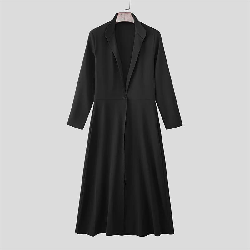 Mens Long Double-wear Blazer with a Notch Lapel
