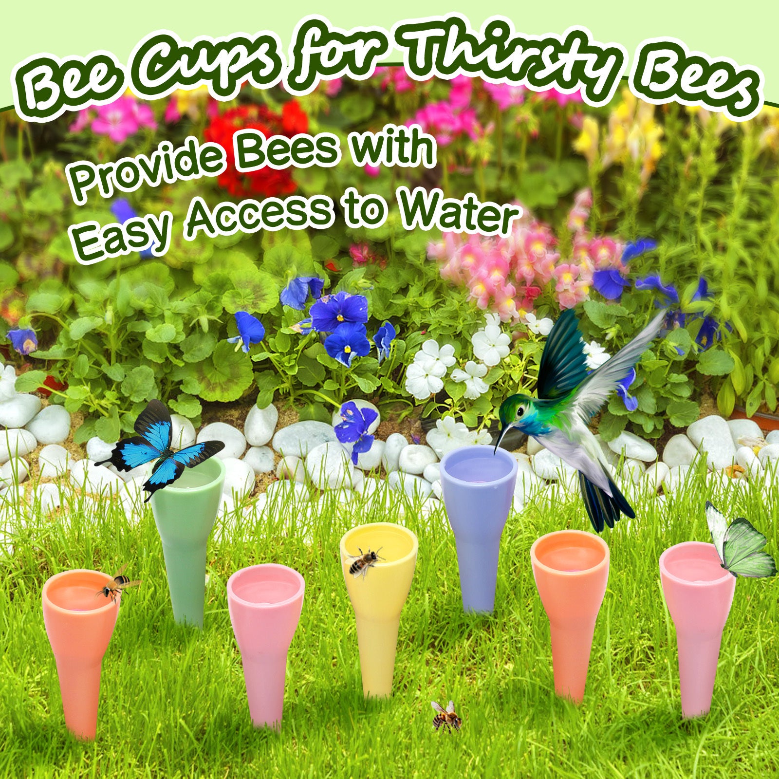 Set 10 bee insect waterers