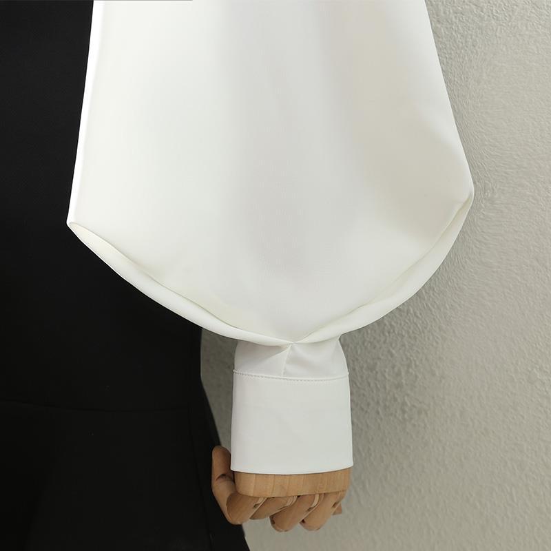 Womens Lantern-Sleeve Professional Lapel Shirt