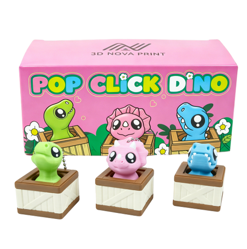 3d bedrukt dino clicker crate voet