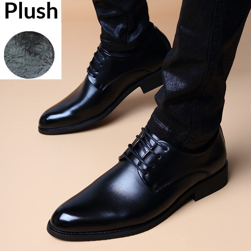 Mens British-style Casual Pointed-toe Lace-up