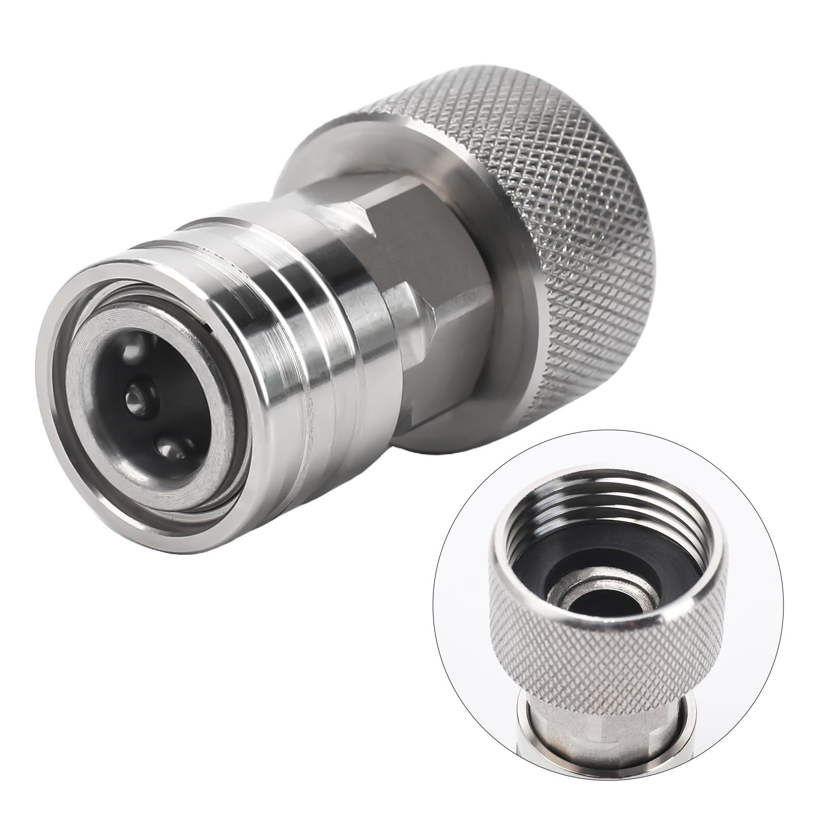 Knurled conversion coupling tuin hose quick connect