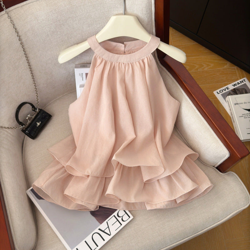 Elegant Sleeveless Blouse For Women, Perfect For Outdoor Wear