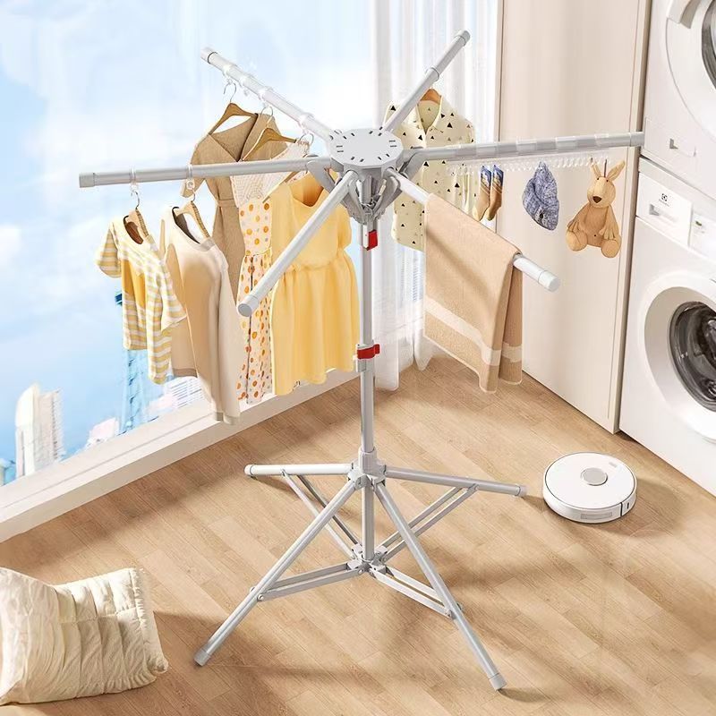 Balcony Home Small Folding Floor Standing Clothes Drying