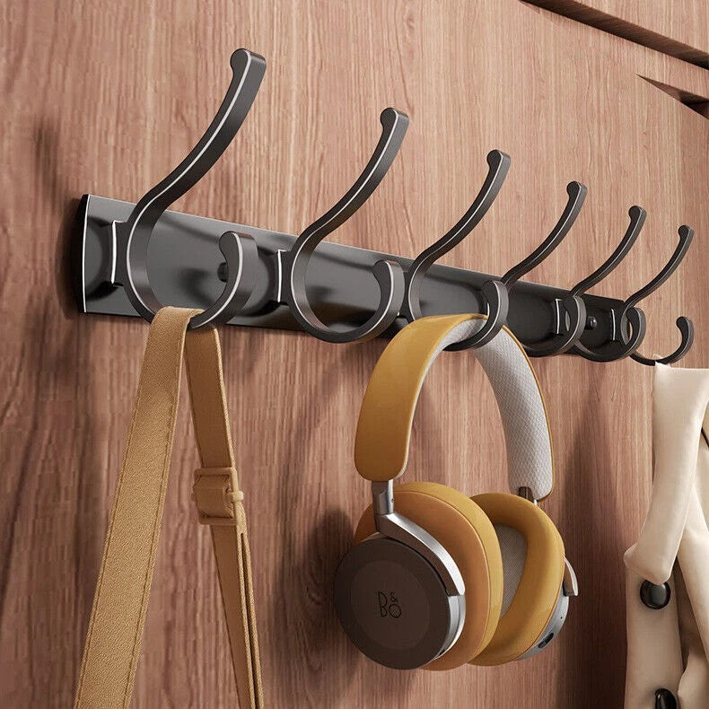 12 haken aluminium sleutel jas kleding deur
